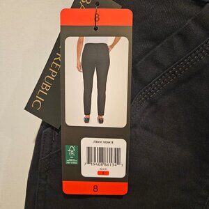 NWT Sz 8 Banana Republic Ladies High Rise Twill Pant Black